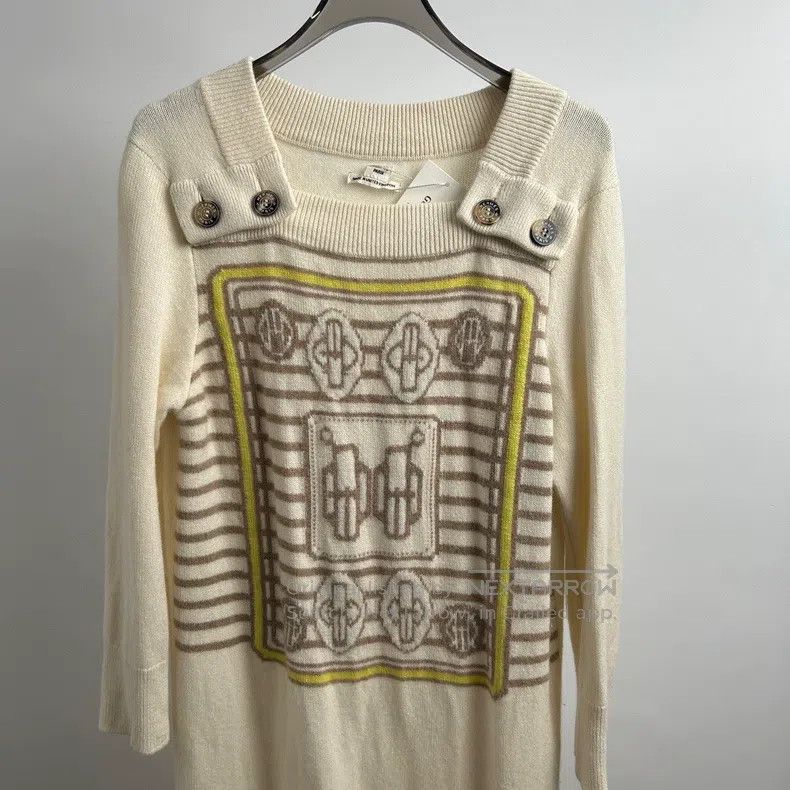 Hermes Hermes Beige Cashmere Dress Size S / US 4 / IT 40 - 6 Thumbnail