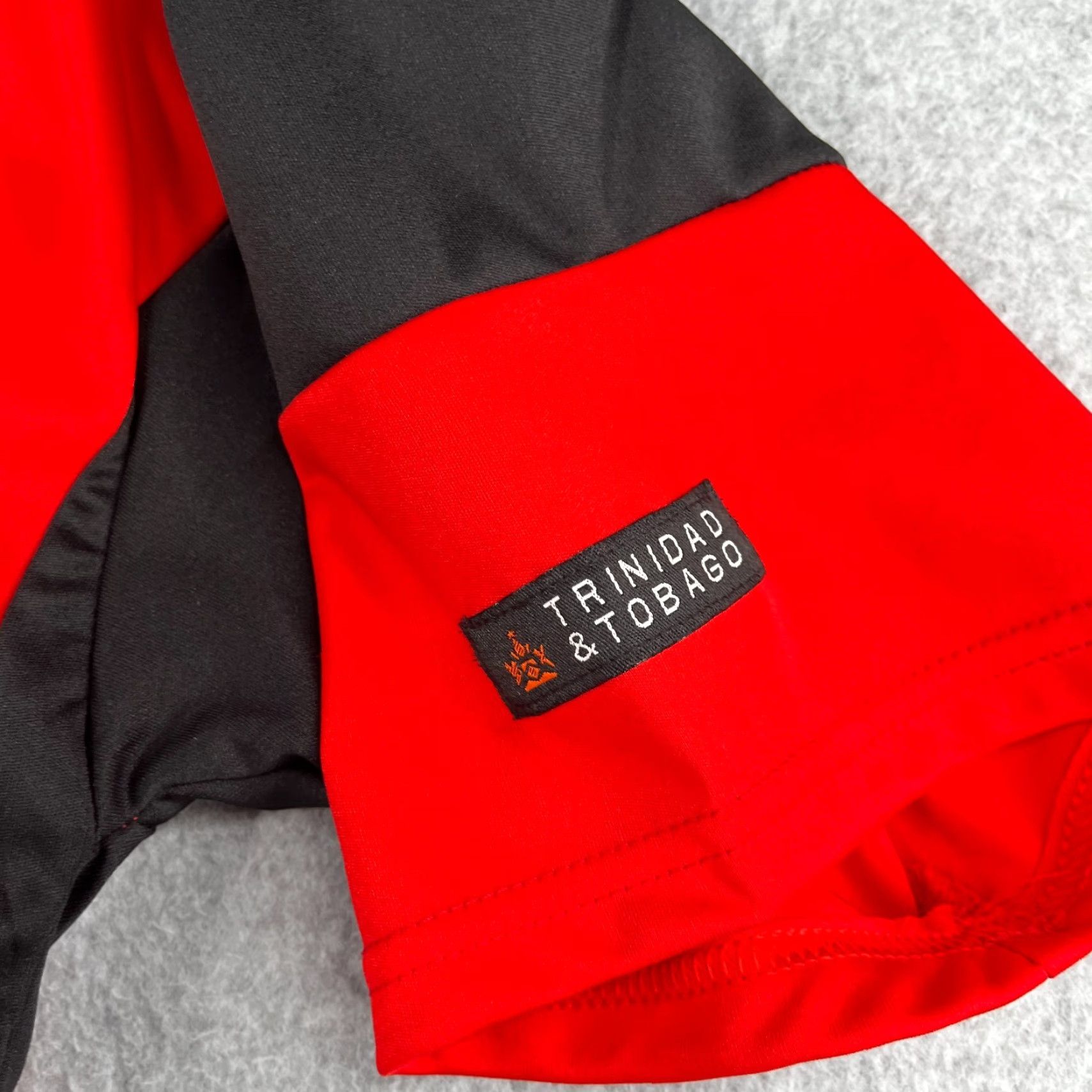 Vintage Trinidad & Tabago Sports Wear Polo Shirt 2XL Red Black Striped Mens Soccer Shirt Size US XXL / EU 58 / 5 - 6 Thumbnail