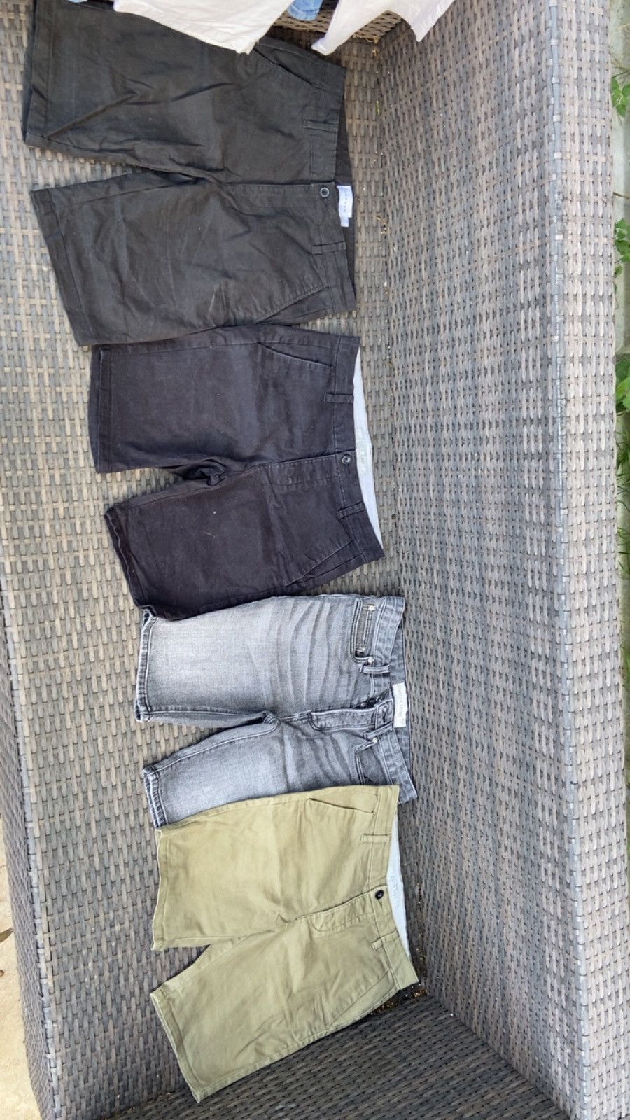 6 pairs of denim shorts