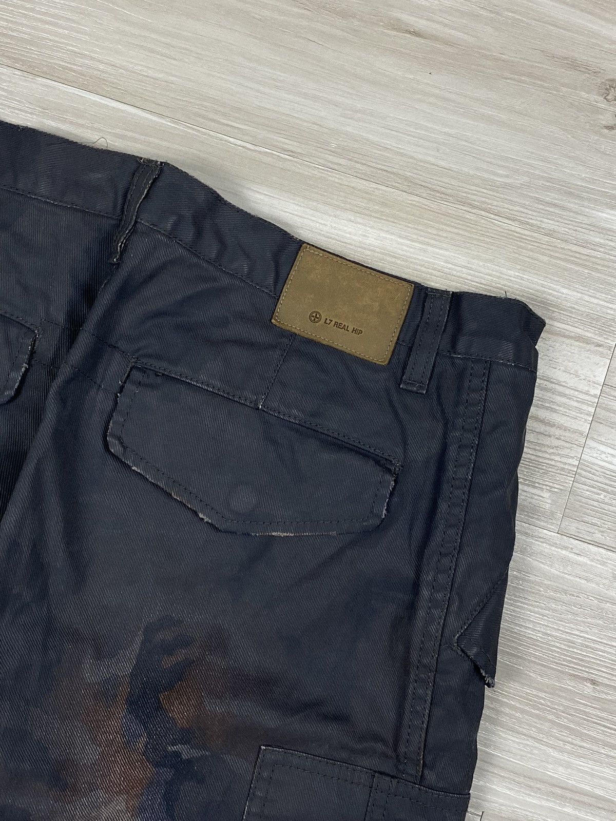 If Six Was Nine × Japanese Brand × L7 Real Hip 2000s L7 real hip cargo pocket pants design camo Size US 32 / EU 48 - 7 Thumbnail