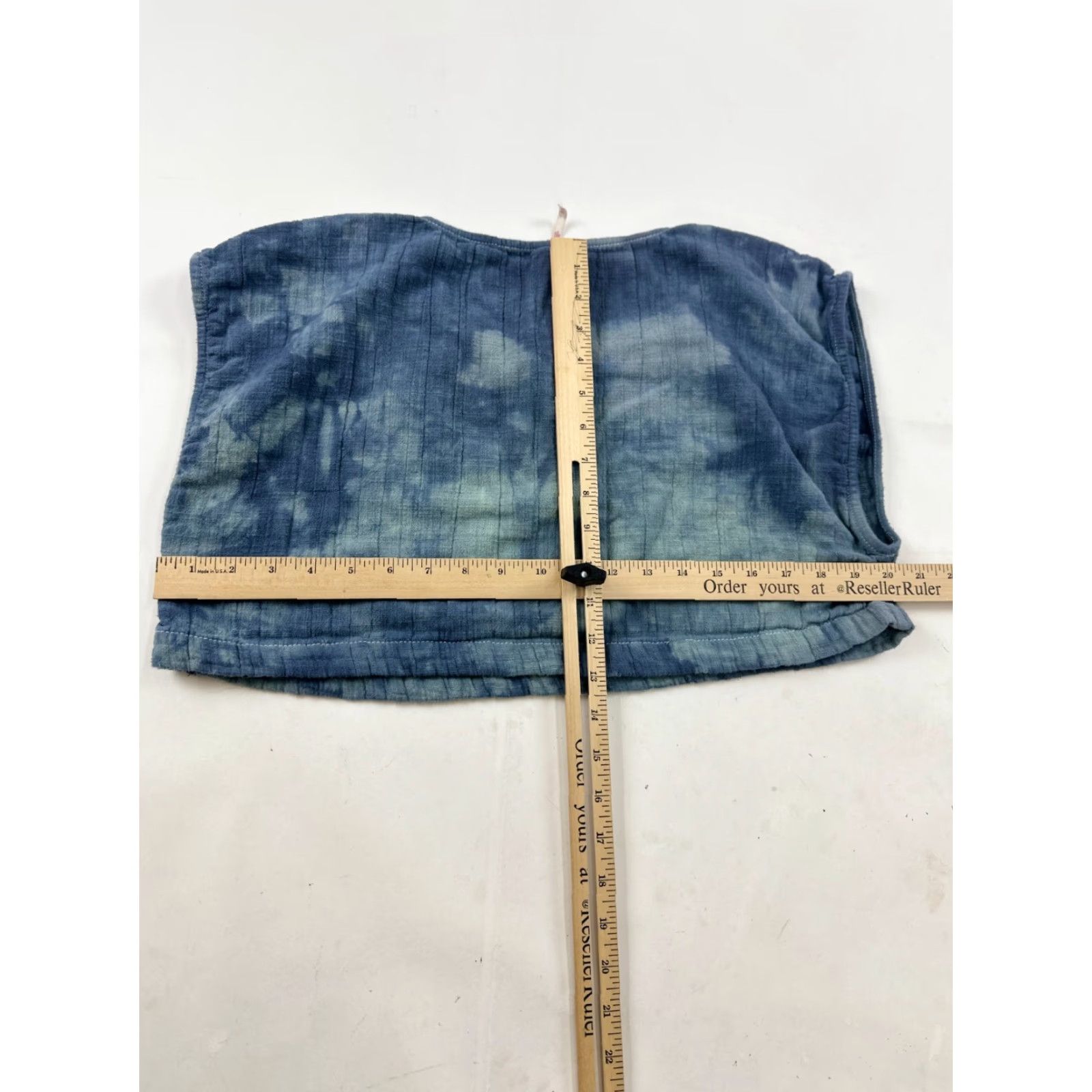 Free People VINTAGE Free People Tank Top Cropped Sleeveless V-Neck Blue Tie-Dye Womens XS Casual Summer Size XS / US 0-2 / IT 36-38 - 4 Thumbnail
