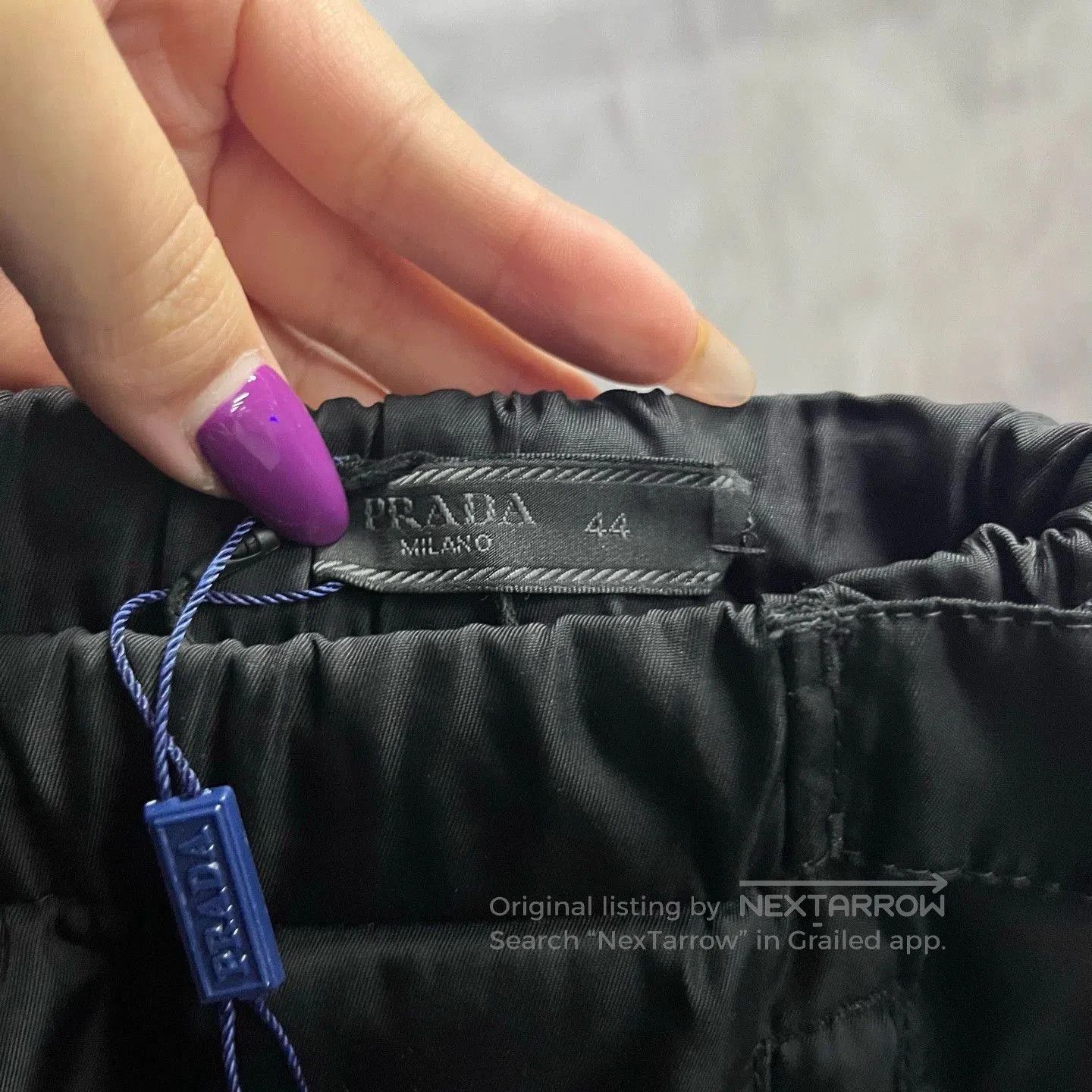 Prada prada black logo nylon casual pants. Size US 28 / EU 44 - 3 Thumbnail
