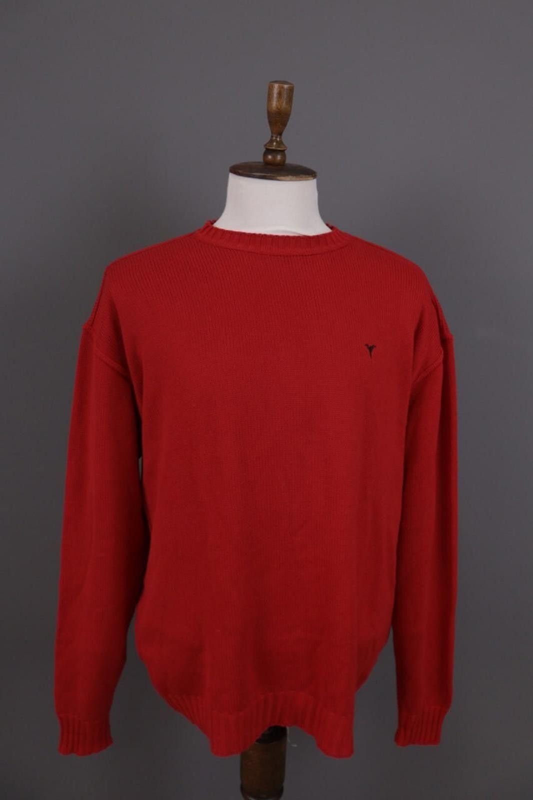 Carlo Colucci Carlo Colucci Red Crew Neck Knit Sweater Size 56 Size US M / EU 48-50 / 2 - 1 Thumbnail