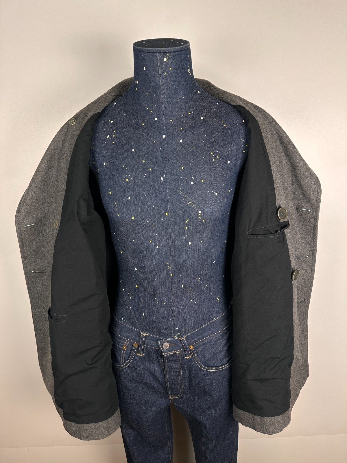 Lacoste Lacoste Wool Double Breasted Coat Grey Mens Size XL Size US XL / EU 56 / 4 - 7 Thumbnail