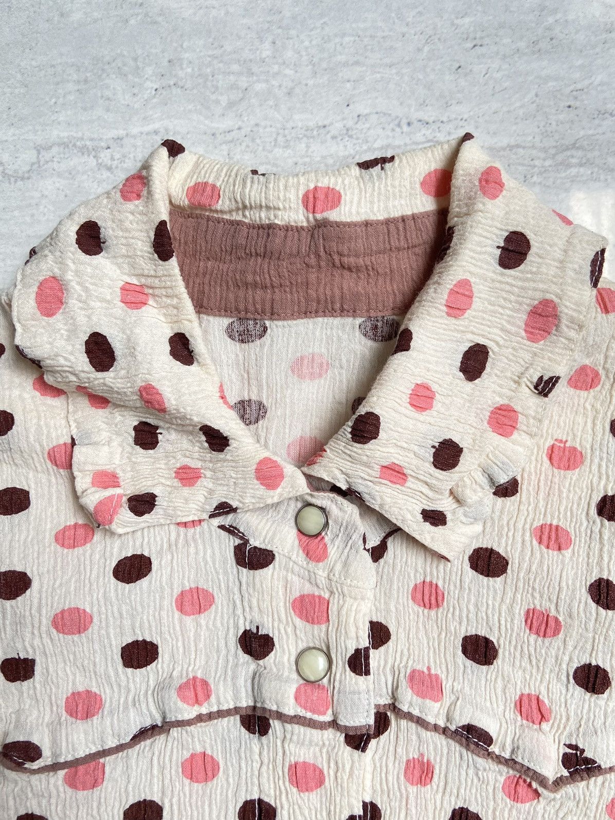 Issey Miyake × Tsumori Chisato TSUMORI CHISATO Polkadot Wrinkle Shirt Size XXS / US 00 / IT 34 - 11 Thumbnail