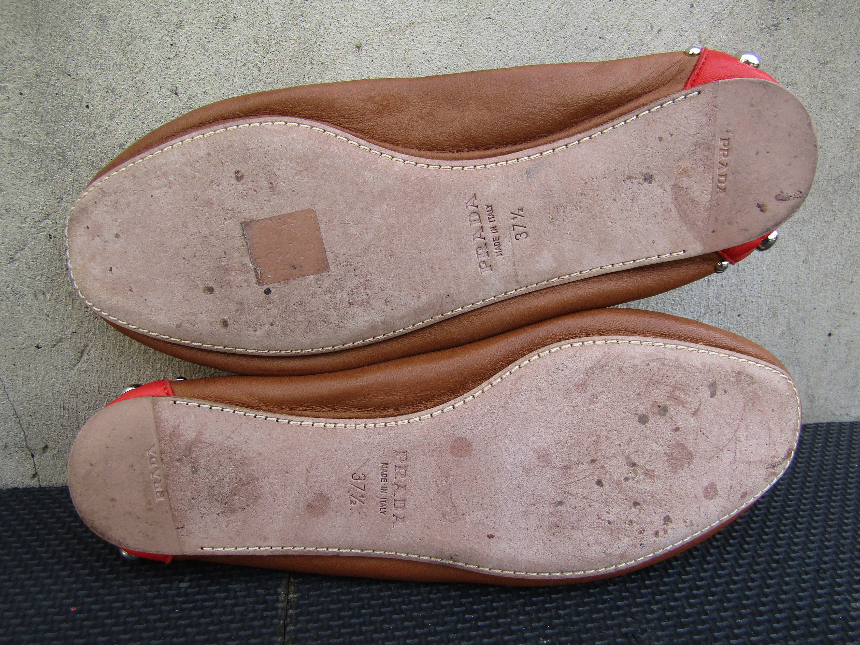 Prada Rare Prada Ballerina Flats Slip on Leather Multicolort Size US 7.5 / IT 37.5 - 9 Thumbnail