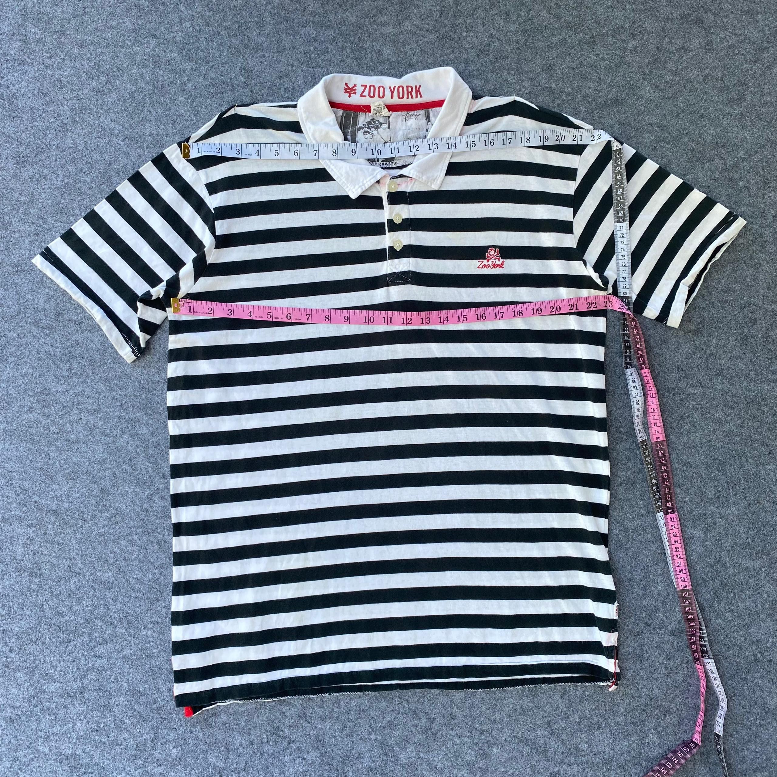 Zoo York Vintage Zoo York Stripe Polo Shirt Size US L / EU 52-54 / 3 - 3 Thumbnail
