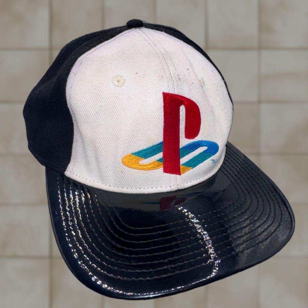 Sony PlayStation Snapback Hat Cap / Black Retro Logo Adjustable Men Cap Japanese Kanji Size ONE SIZE - 1 Thumbnail