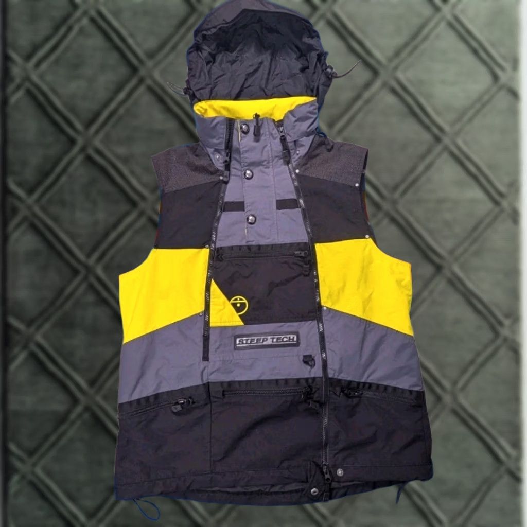 The North Face The North Face Steep Tech Scott Schmidt Vest Hooded Utility Apogee Medium Yellow Mens Size US M / EU 48-50 / 2 - 1 Thumbnail