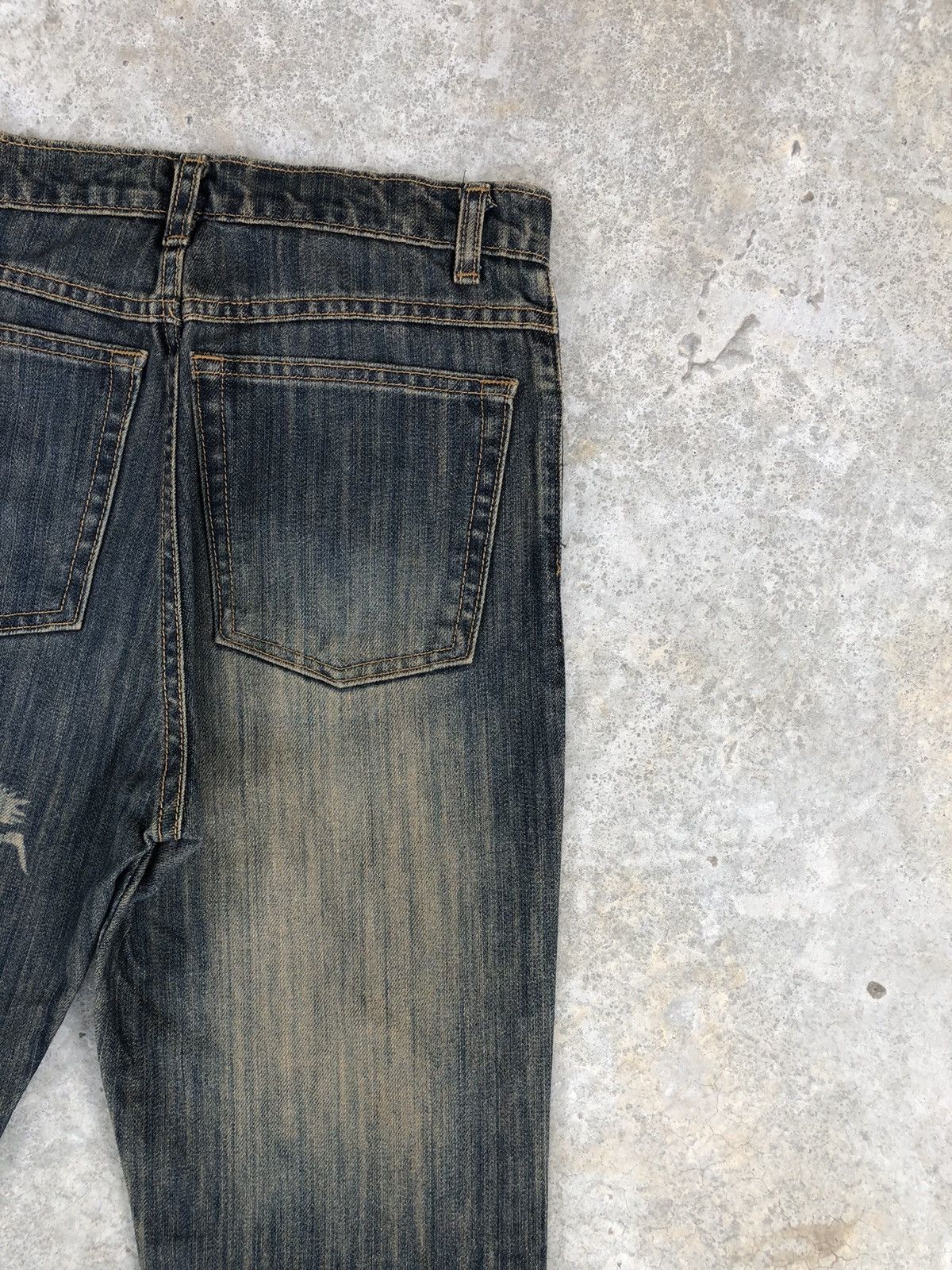 Japanese Brand Krush Flared Jeans Distressed Jeans Size US 28 / EU 44 - 10 Thumbnail