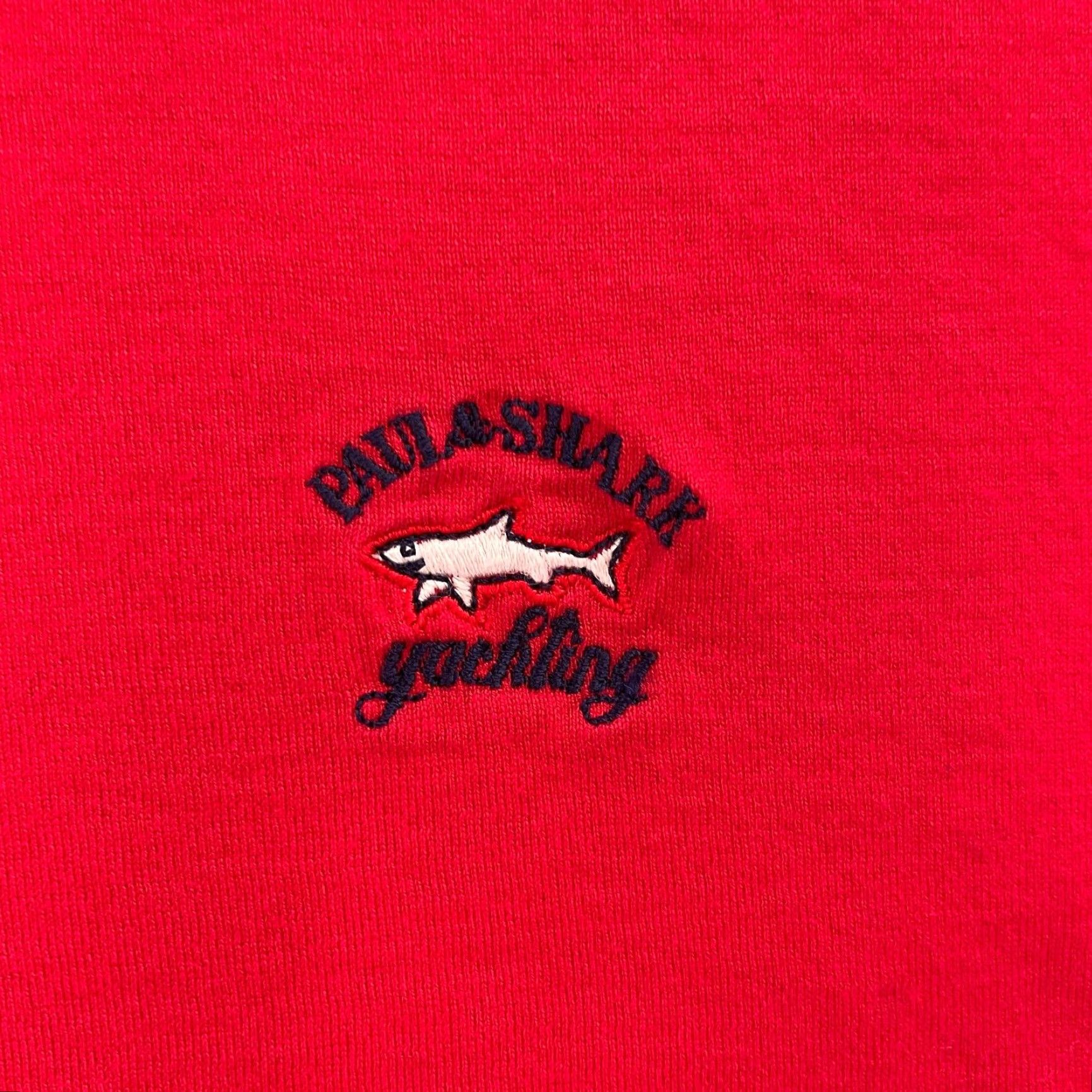 Paul & Shark Paul & Shark Yachting Sweatshirt Adult XL Slim Red Turtleneck Pullover Mens Knit Sweater - Cotton, Logo, Embroidered, Solid, Classic Designer Size US XL / EU 56 / 4 - 4 Thumbnail