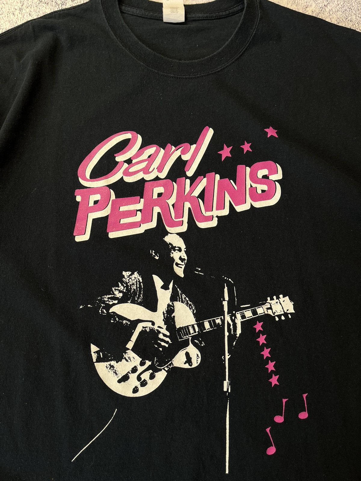 Band Tees Carl Perkins Singned T ee Men T Shirt Black Size US XL / EU 56 / 4 - 13 Thumbnail