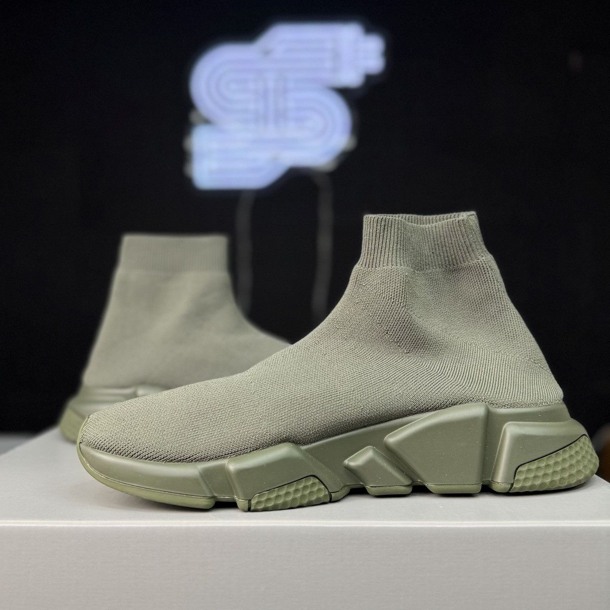 Balenciaga Balenciaga Speed Trainer Graffiti Khaki Size US 7.5 / EU 40-41 - 3 Thumbnail
