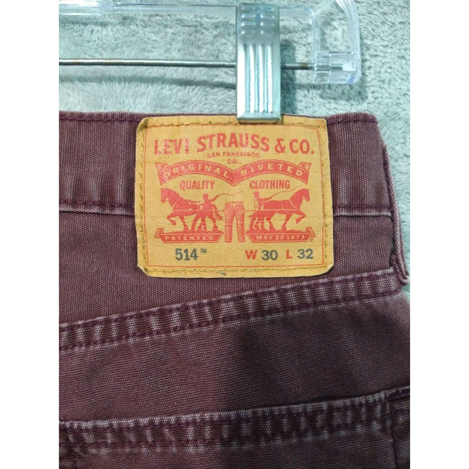 Levi's Levi's 514 Jeans Slim Straight Red Denim 30x32 Mens Regular 5-Pocket Levi's 500 Series 514 Model White Tab Vintage No? Size US 30 / EU 46 - 7 Thumbnail
