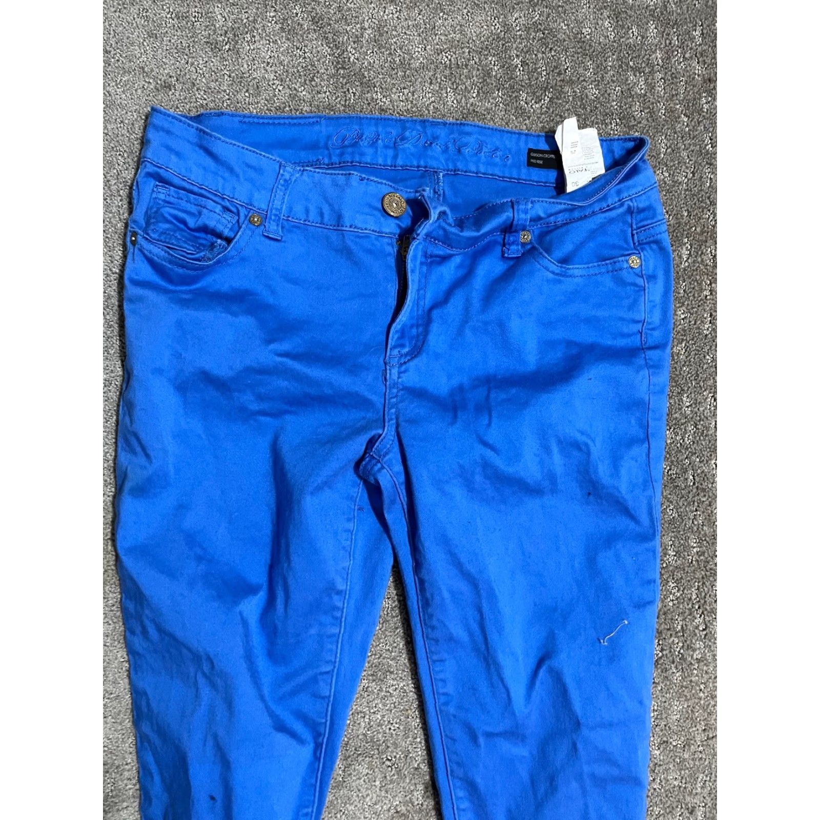 Buffalo David Bitton Buffalo David Bitton Gibson Cropped Skinny Blue Jeans Size 30 Size 30" / US 8 / IT 44 - 5 Thumbnail