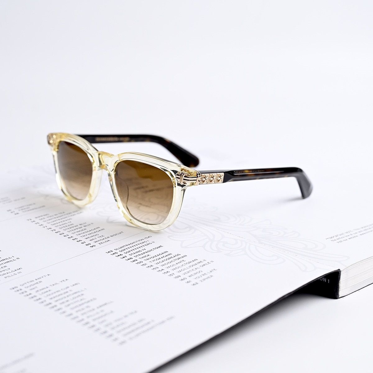 Chrome Hearts CHROME HEARTS SMOKE SHOW PALE ALE - DARK TORTOISE SUNGLASSES Size ONE SIZE - 1 Thumbnail