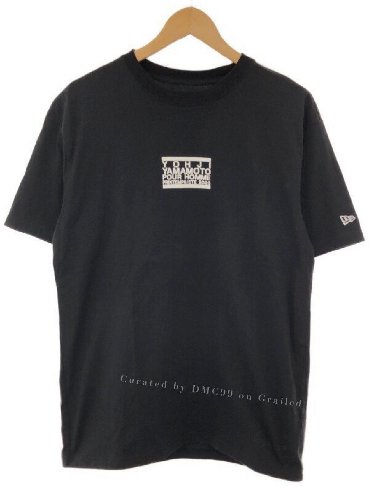 New Era × Yohji Yamamoto YOHJI YAMAMOTO x NEW ERA Black T-shirt