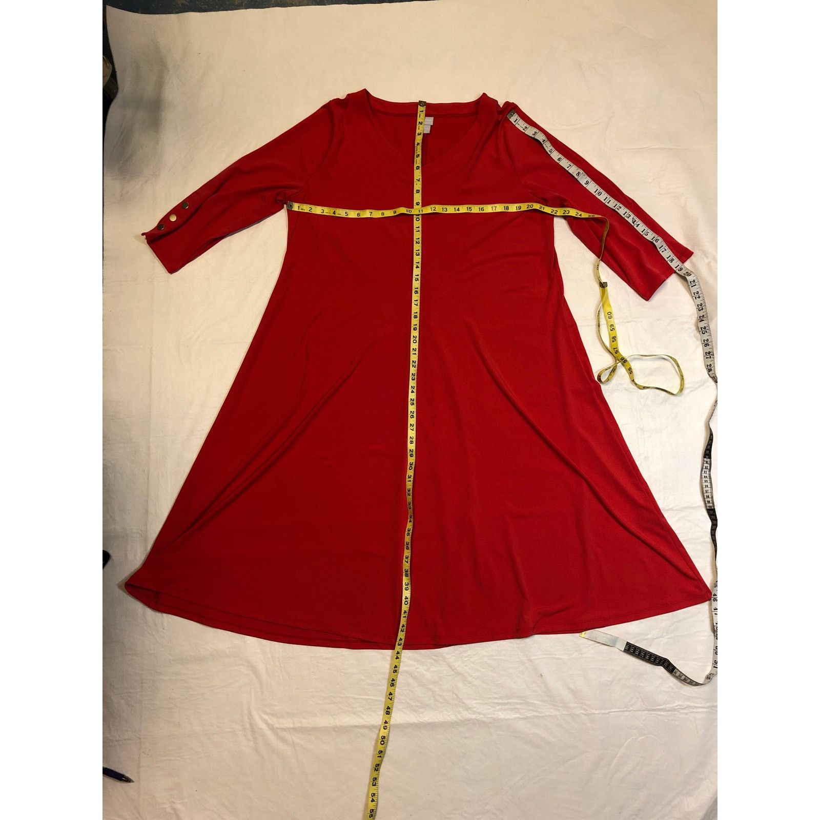 Chicos Women’s Chico’s Travelers Red dress Size XXL / US 16-18 / IT 52-54 - 2 Thumbnail