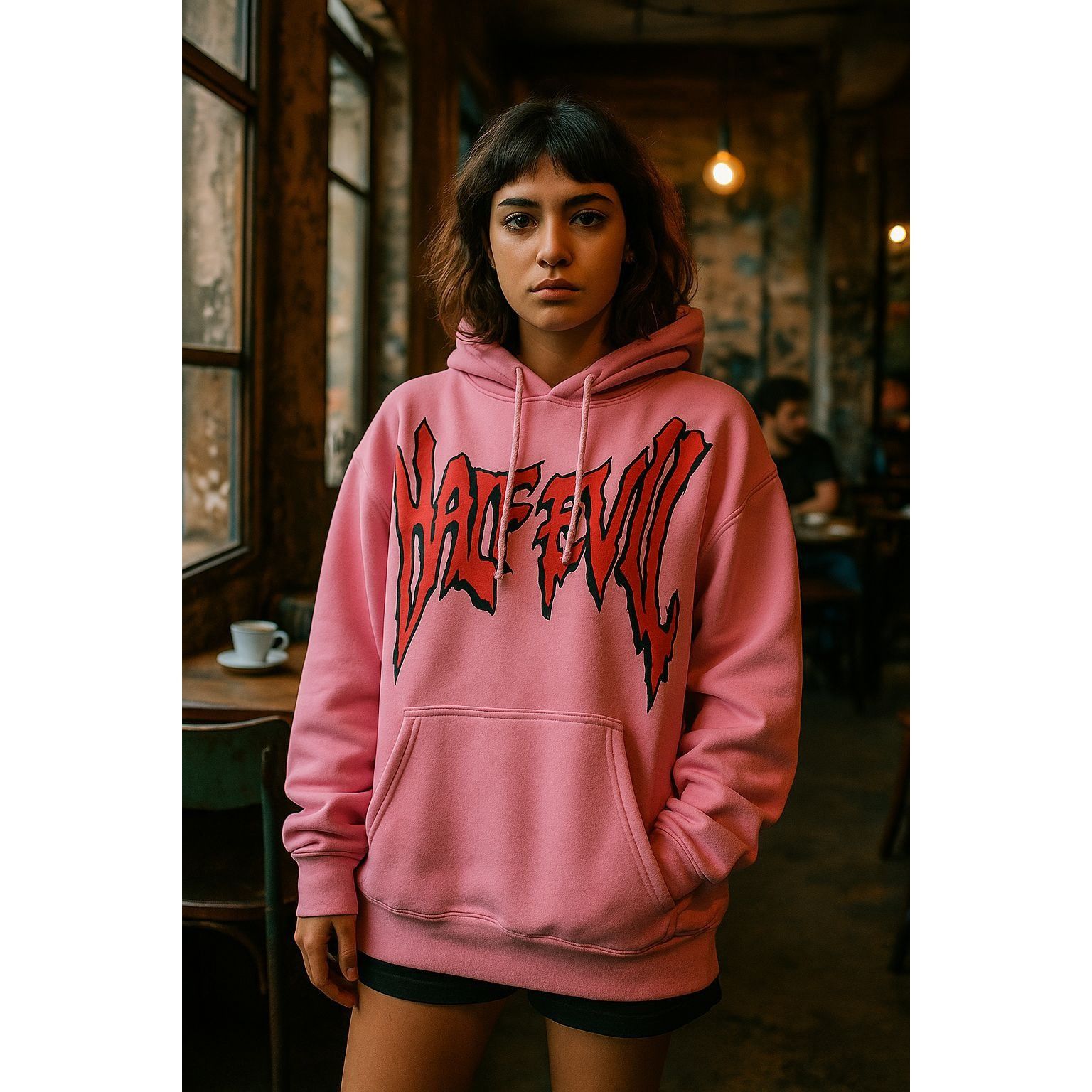 Other 333 Half Evil Pink Hoodie Size S Graphic Streetwear Bold Urb Size S / US 4 / IT 40 - 3 Thumbnail