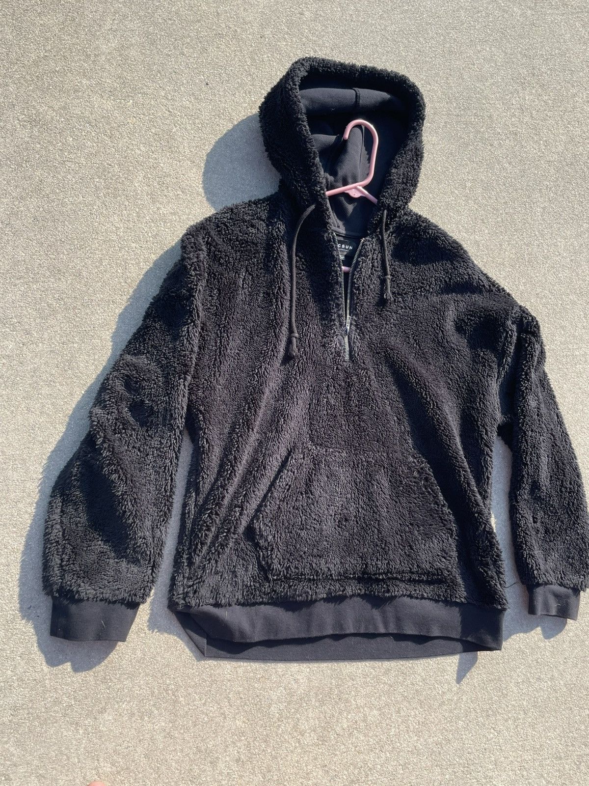 Pacsun Pacsun Black Fur Hoodie Quarterzip Size US M / EU 48-50 / 2 - 3 Thumbnail