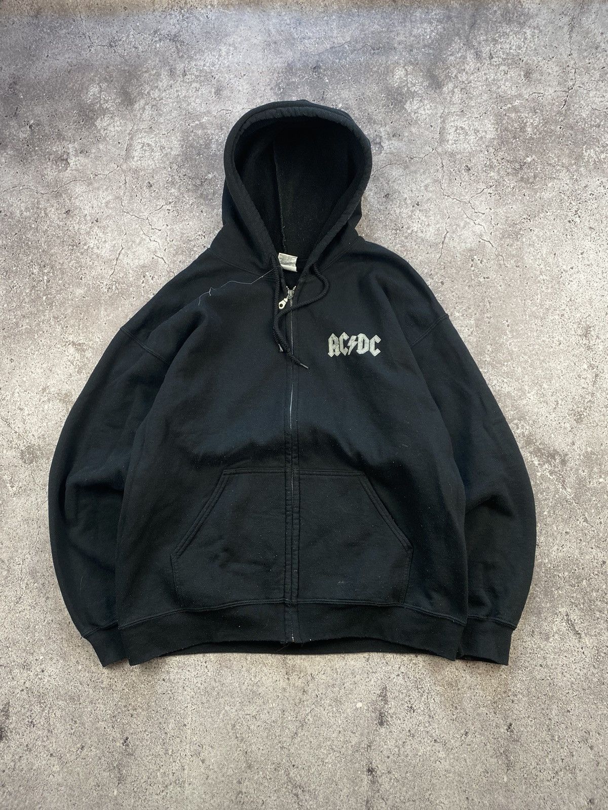 AC/DC × Band Tees Vintage 00’s Y2K AC/DC Album Promo faded black Zip Hoodie Size US L / EU 52-54 / 3 - 3 Thumbnail
