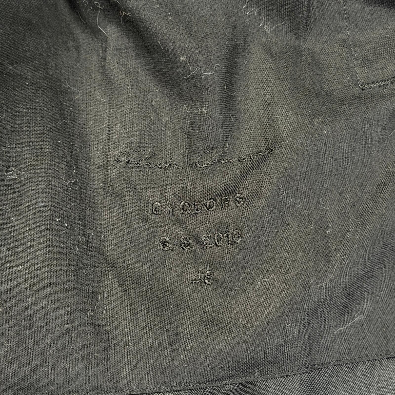 Rick Owens Rick Owens SS16 Cyclops Leather Silk Sleeve Jacket Size US S / EU 44-46 / 1 - 11 Thumbnail