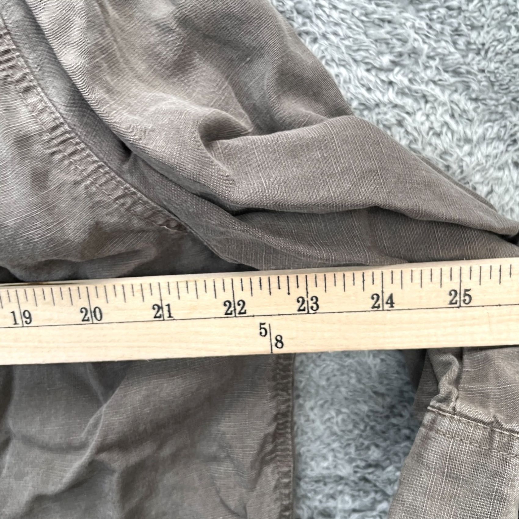 Zara Zara Blouse Womens Medium Brown Linen Lyocell Pleated Button 3/4 Sleeve Collared Slit Casual Top Shirt Size M / US 6-8 / IT 42-44 - 7 Thumbnail