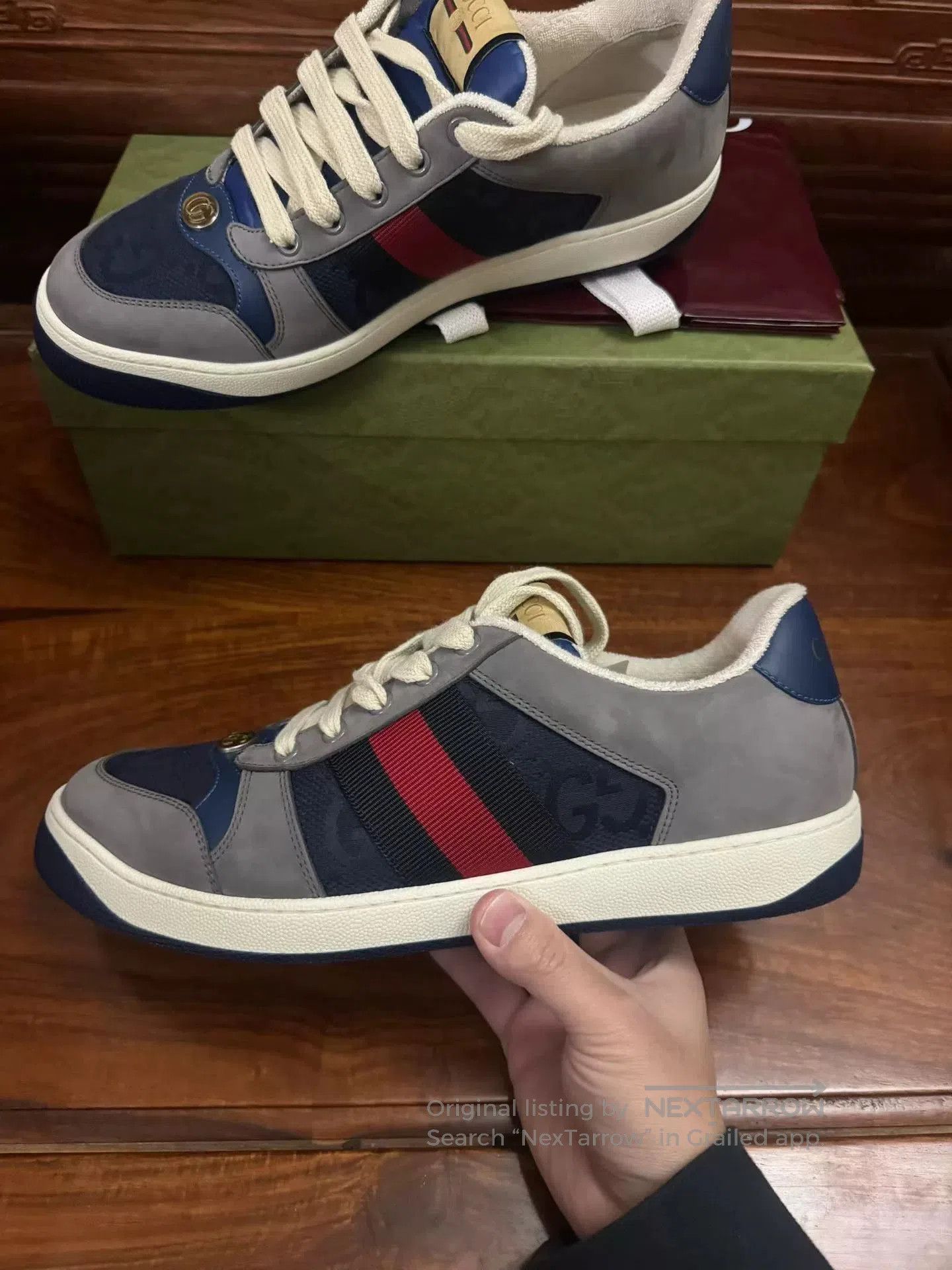 Gucci Gucci Gray Blue Dirty Shoes. Size US 10 / EU 43 - 5 Thumbnail