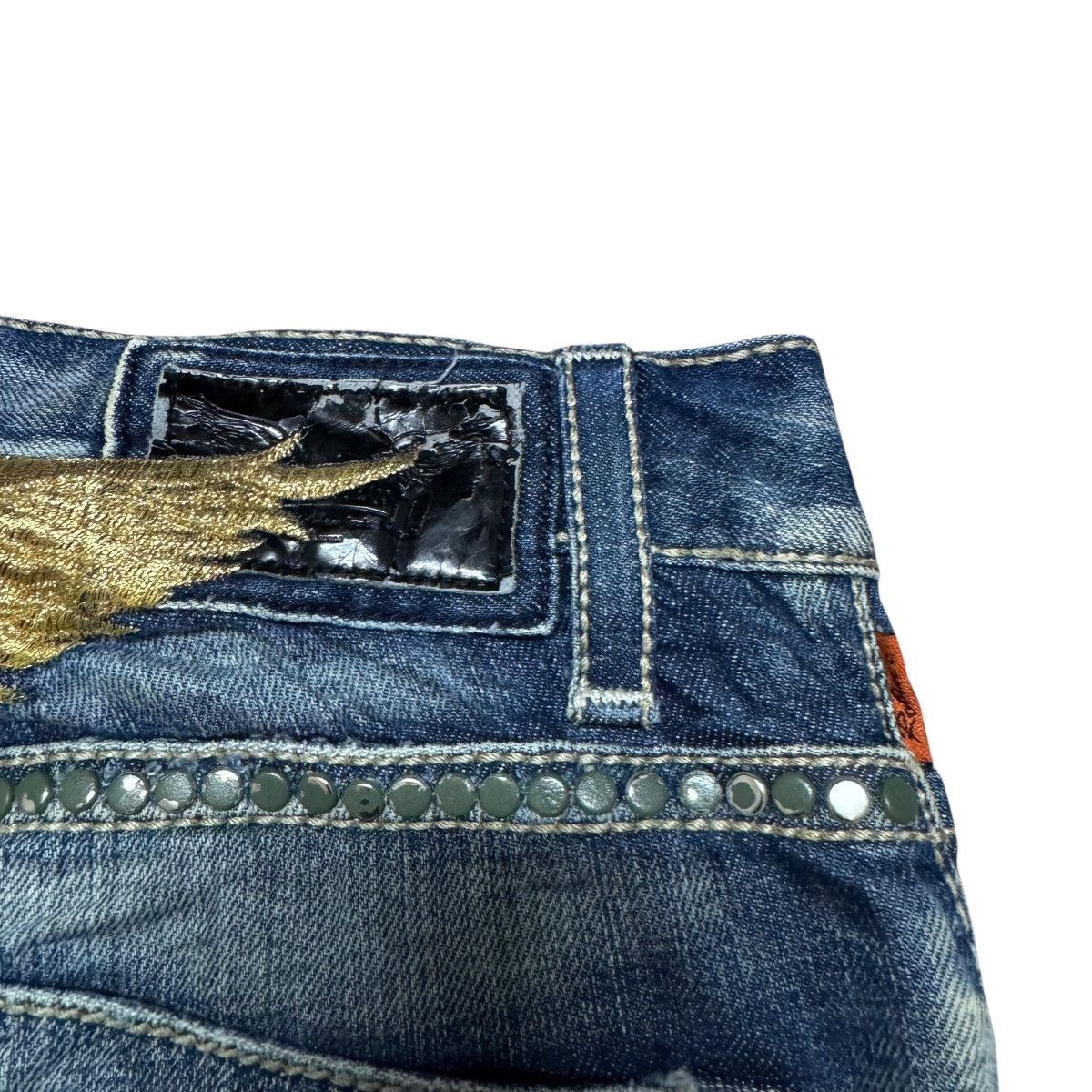 Robins Jeans Robins Jeans Denim Embroidery Jeans D5471GLD Size US 31 - 14 Thumbnail