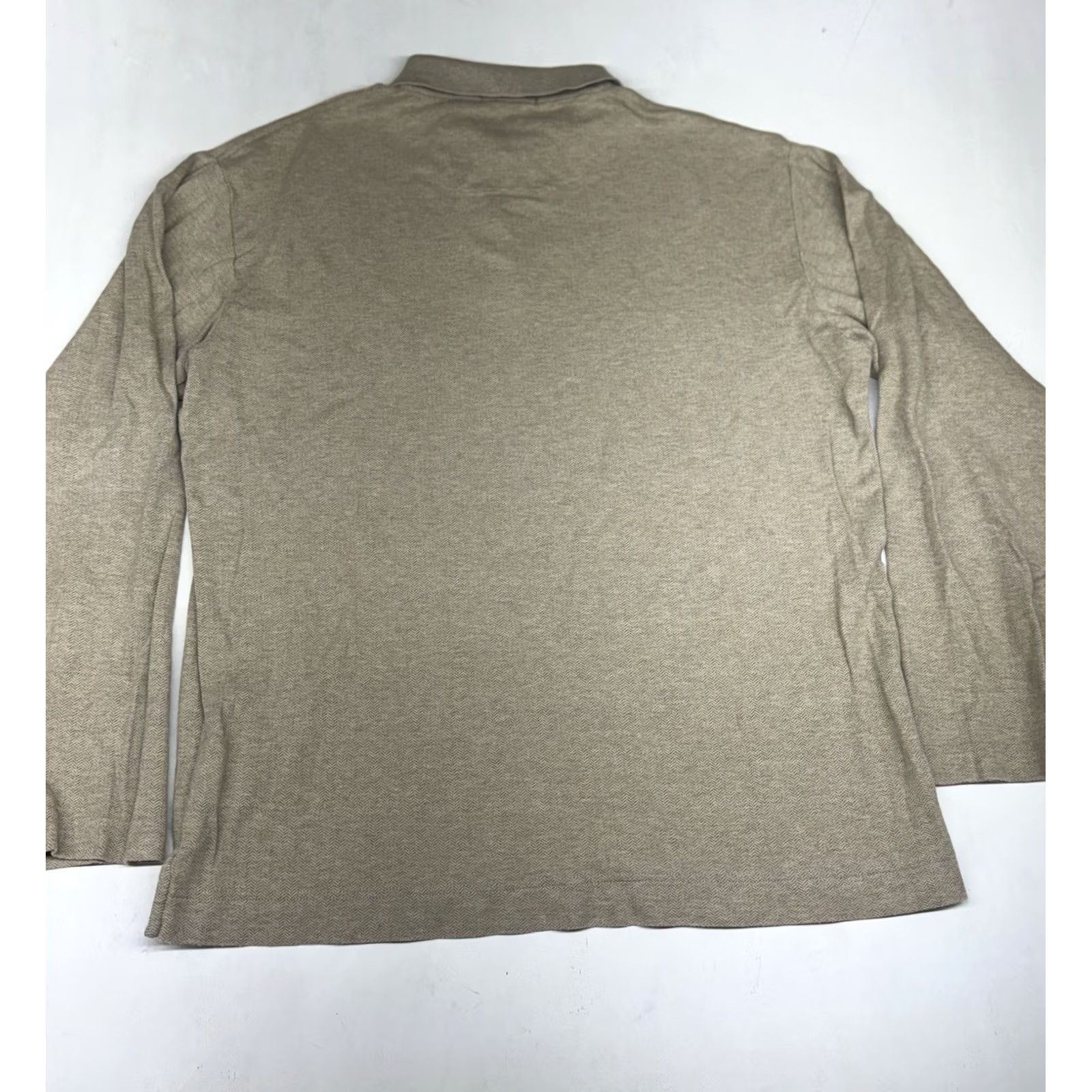 Nautica Nautica Rugby Polo Shirt Men's XL Tan Beige Collar Long Sleeve Cotton Size US XL / EU 56 / 4 - 7 Thumbnail