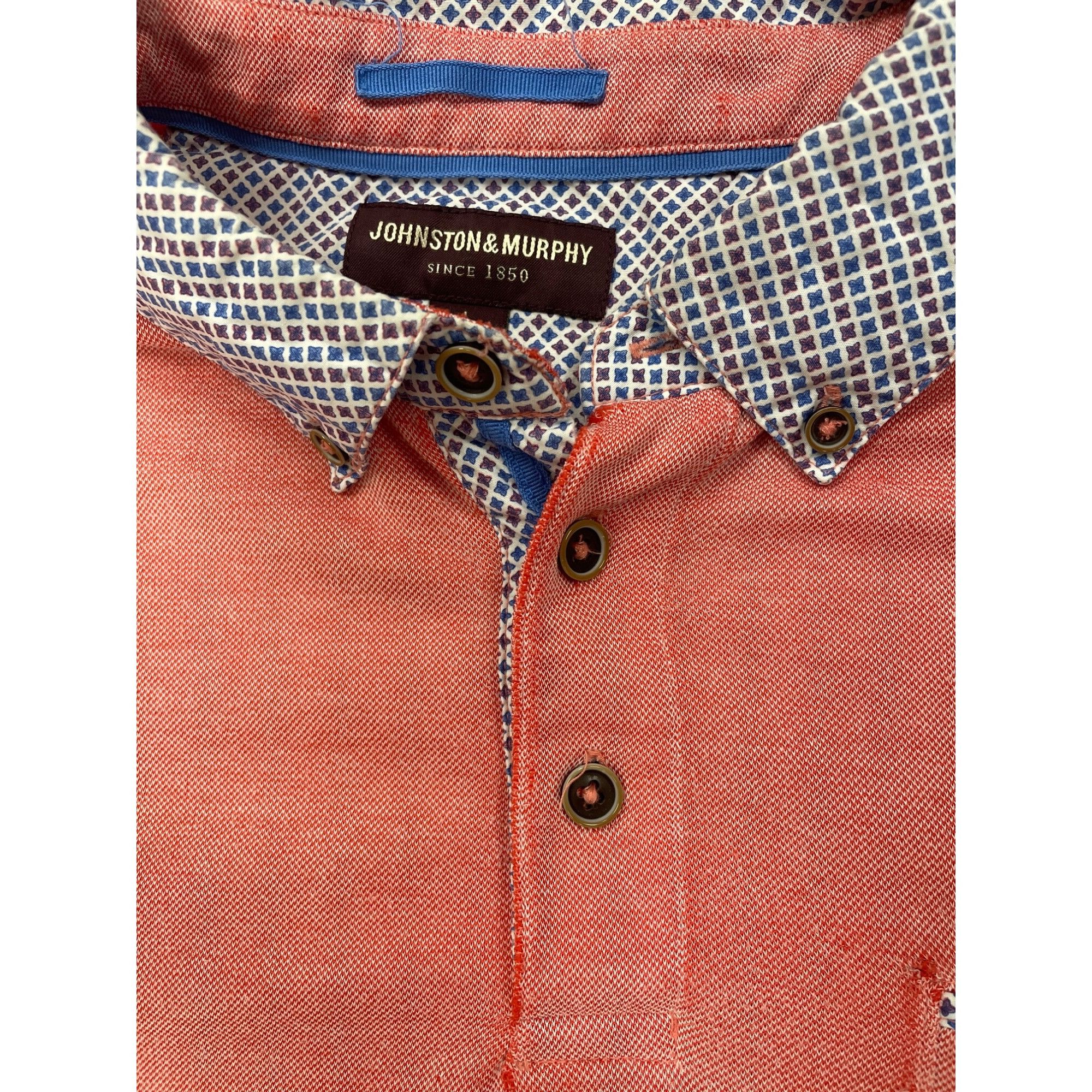 Johnston & Murphy Johnston & Murphy Men's Coral Polo Shirt Size L SKU 1445 Size US L / EU 52-54 / 3 - 3 Thumbnail