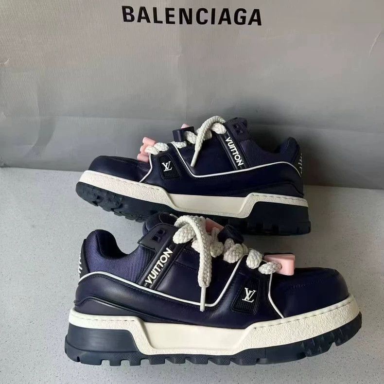 LV Trainer Valentine's blue sneakers-2508