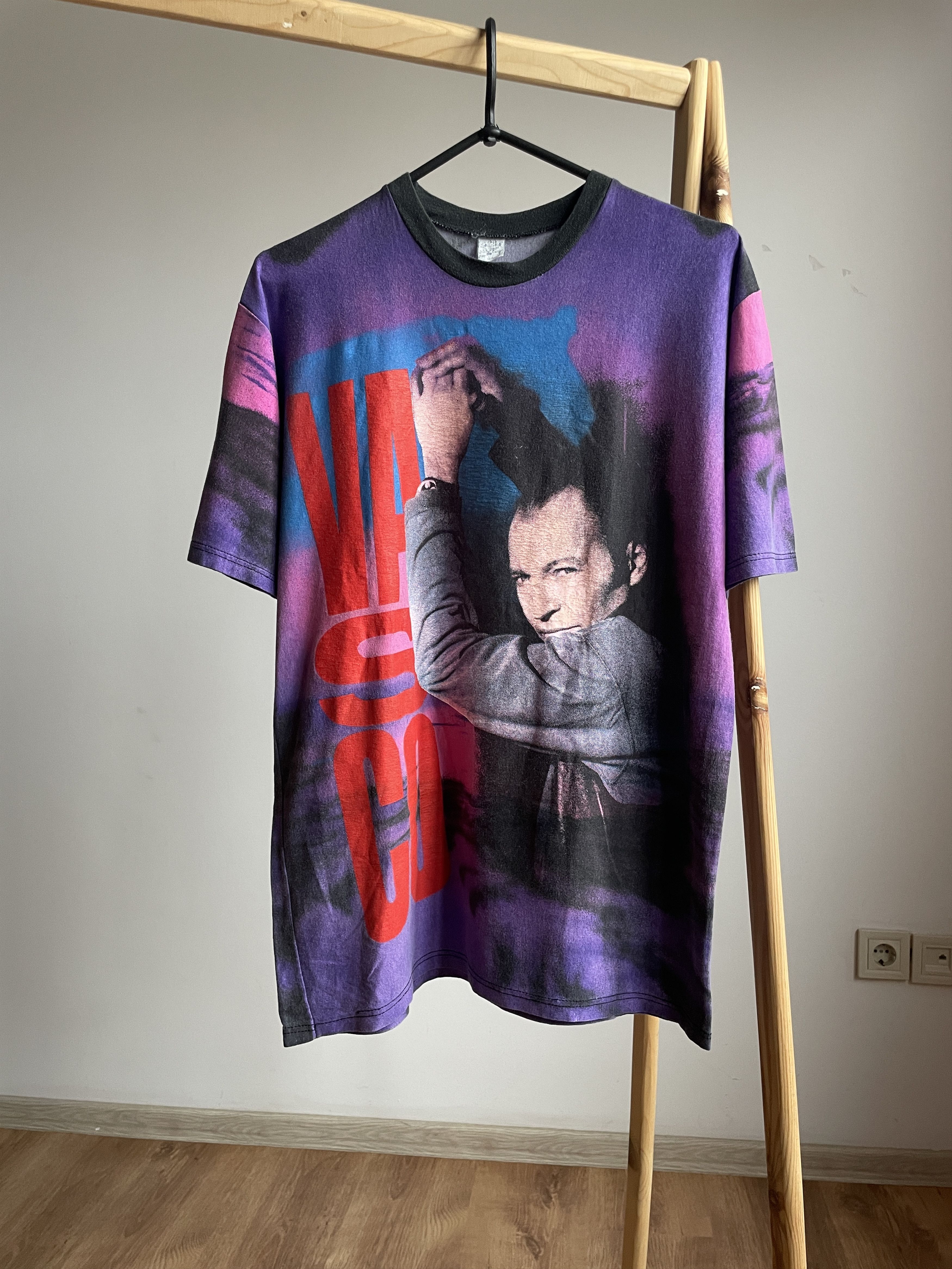 Band Tees × Vintage Vasco Rossi Vintage 90's All Over Print T-Shirt Size M Size US M / EU 48-50 / 2 - 1 Thumbnail