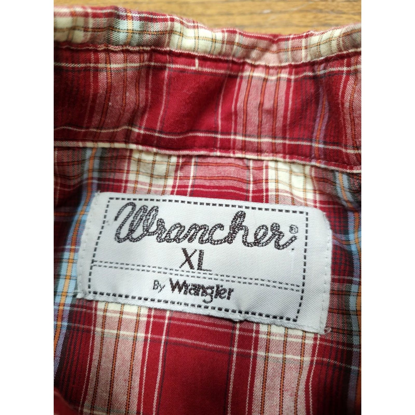 Wrangler VINTAGE Wrangler Wrancher Western Shirt Pearl Snap Red Plaid USA Mens XL Clearance? No. Size US XL / EU 56 / 4 - 4 Thumbnail
