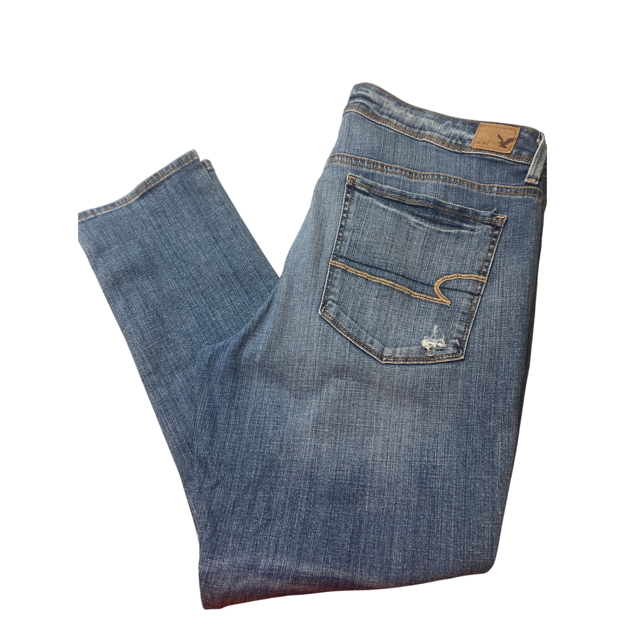 American Eagle Outfitters American Eagle Outfitters Super Skinny Jeans Distressed Deni Size 40" / US 18 - 4 Thumbnail