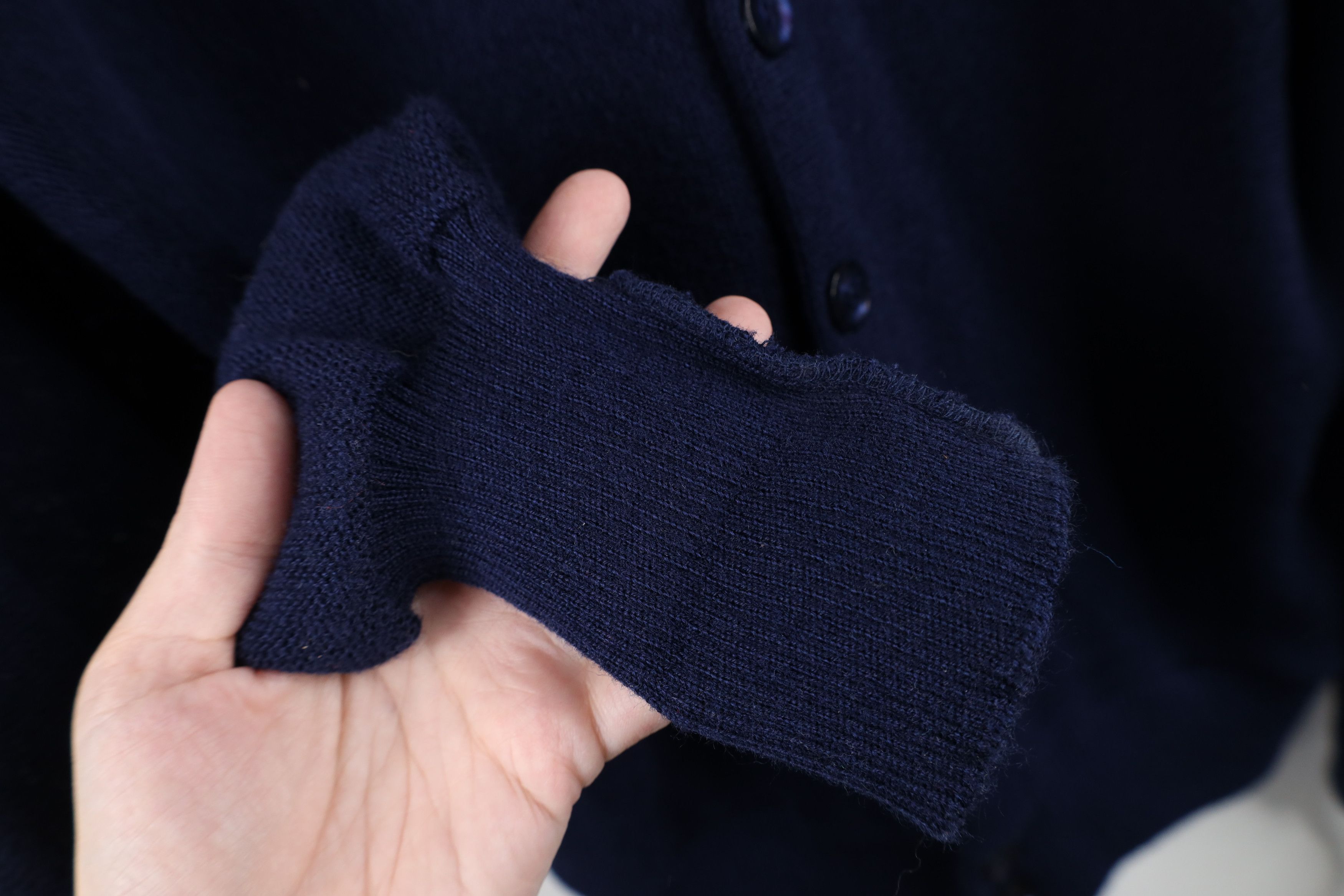 Vintage Vintage 70s Streetwear Knit Cardigan Sweater Navy Blue USA Size US XL / EU 56 / 4 - 5 Thumbnail