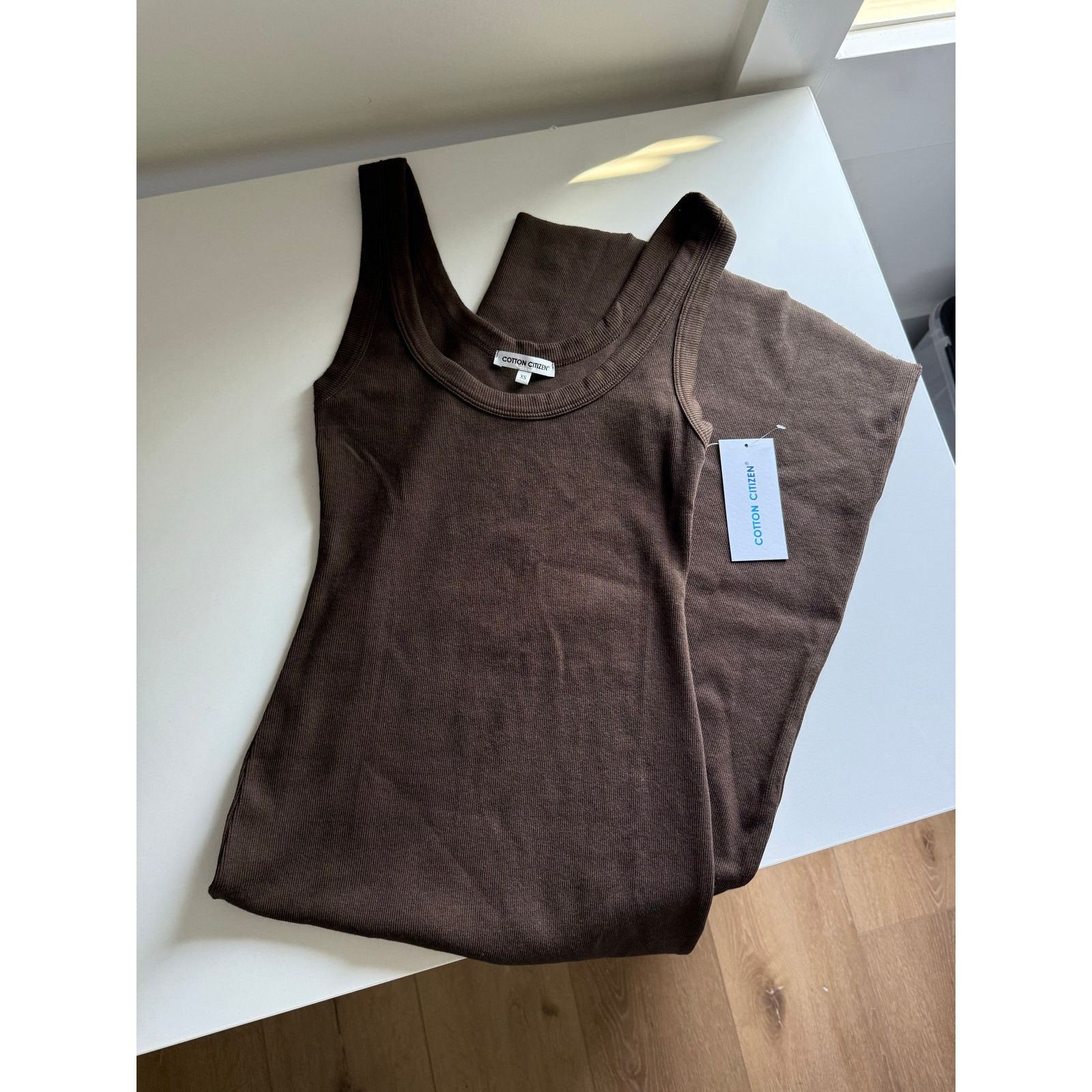 COTTONCITIZEN $185 New Cotton Citizen Verona Midi Dress - Espresso - XS Size XS / US 0-2 / IT 36-38 - 3 Thumbnail