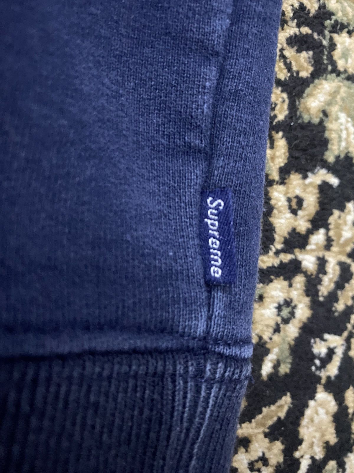 Supreme Supreme Classic Logo Two Tone Hoodie Navy Men’s FW15 Size US M / EU 48-50 / 2 - 3 Thumbnail