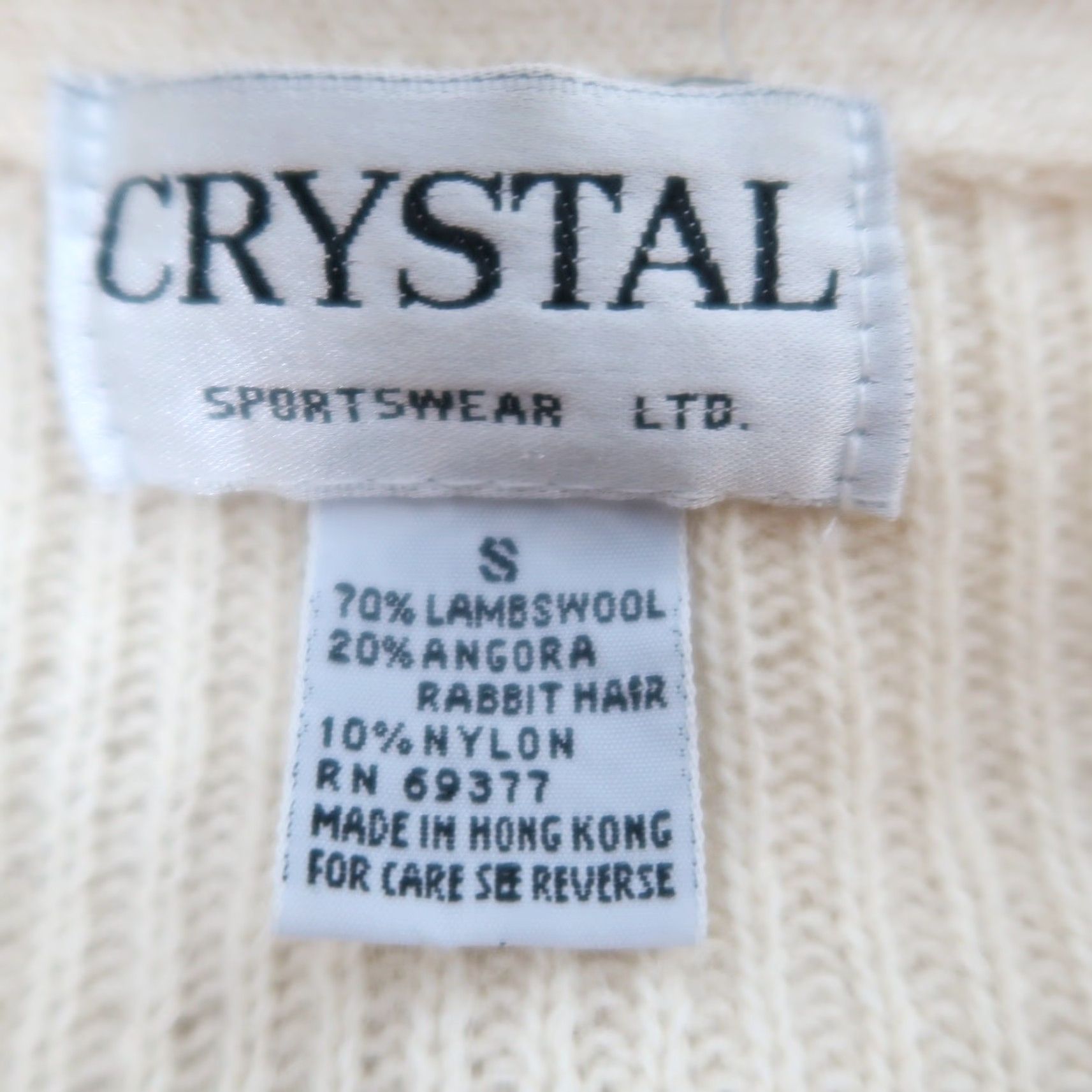 Vintage VINTAGE Crystal Cardigan Women Sweater S Angora Wool Nylon Cream 90s 80s Knit Long Sleeve Size S / US 4 / IT 40 - 5 Thumbnail