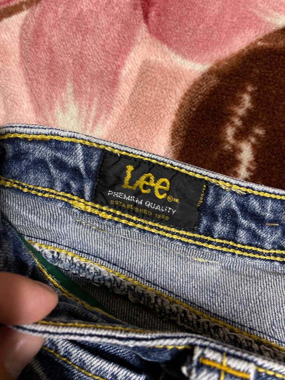 Lee × Vintage Vintage 90s Lee Washed Denim Jeans Pants Y2K Rare Size US 27 - 2 Thumbnail