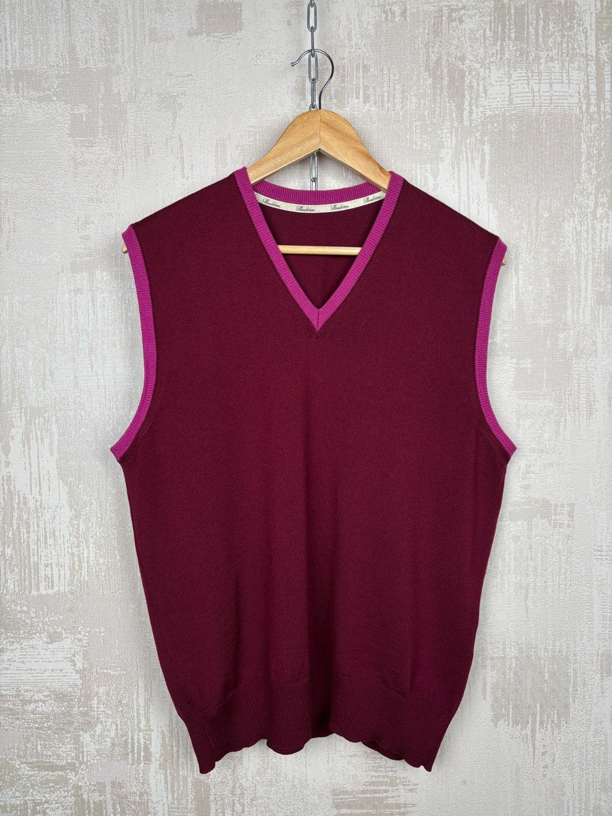 Strenstroms Stenstroms V-neck Wool Sweater Jumper Vest Gilet Size US L / EU 52-54 / 3 - 1 Thumbnail