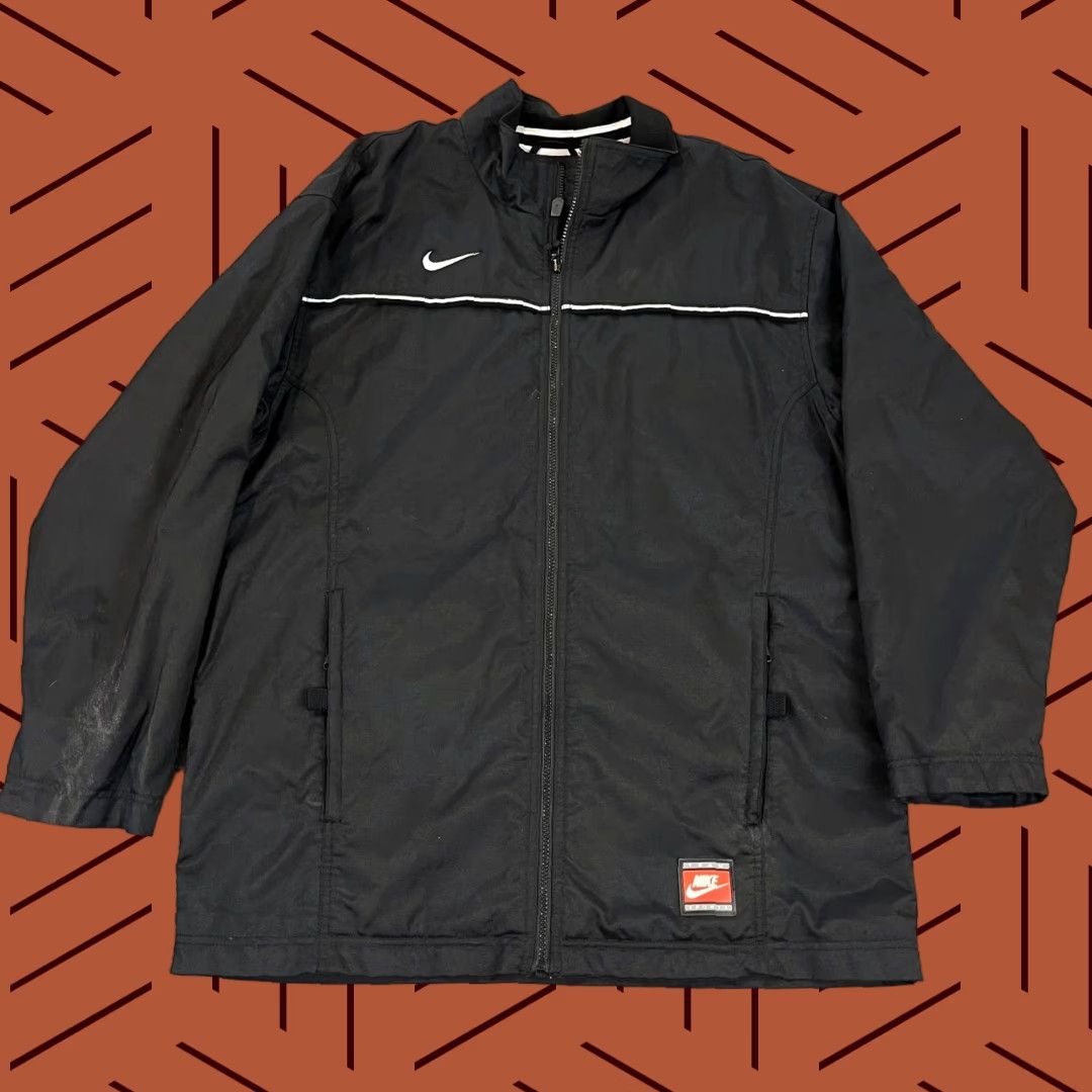 Nike Nike Jacket Mens Medium Black Swoosh Team Check Nylon Full Zip Y2K Size US M / EU 48-50 / 2 - 1 Thumbnail