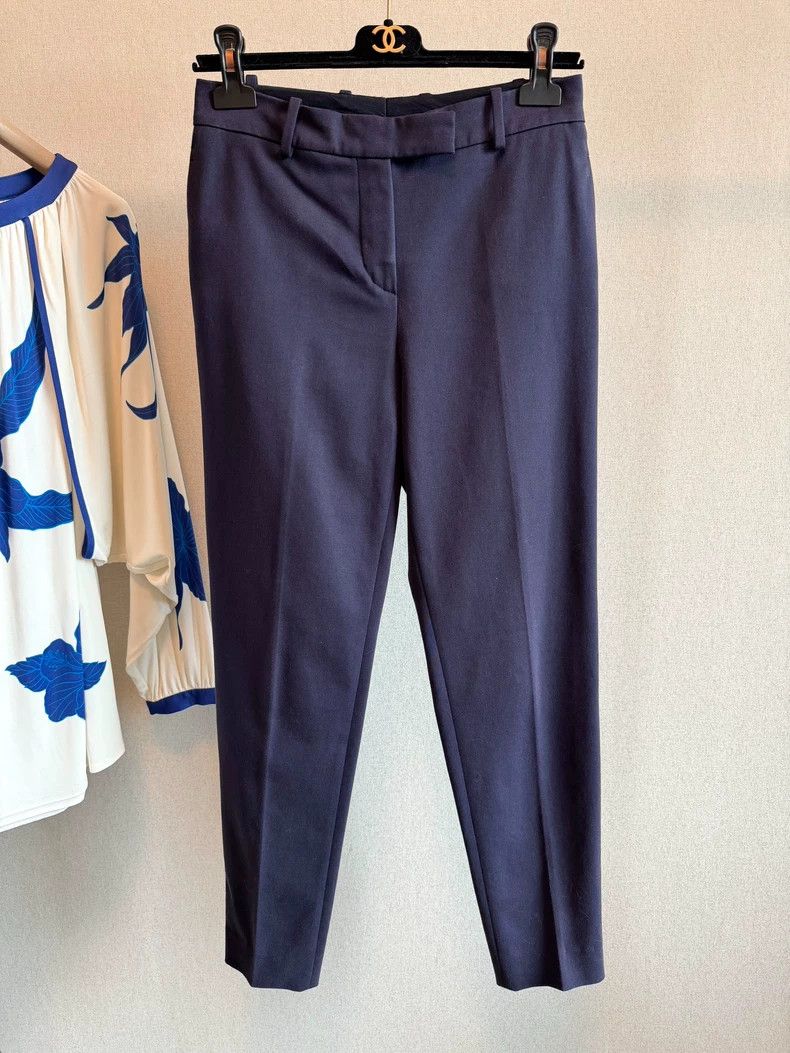 Loro Piana LORO PIANA Blue cotton casual pants Size 26" / US 2 / IT 38 - 1 Thumbnail