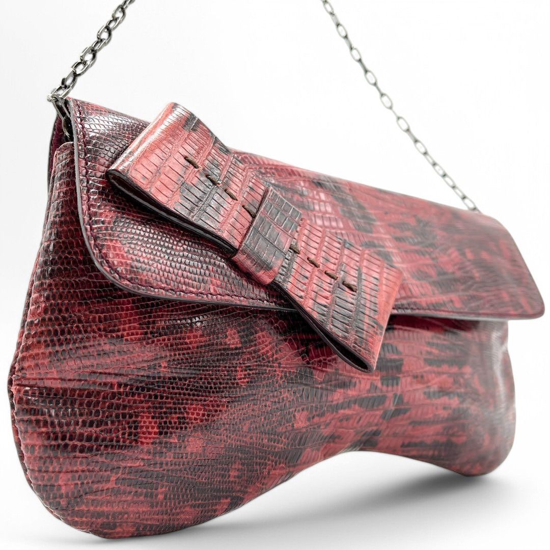 Miu Miu Miu Miu - Cobra Handbag Shoulder Bag Red Bordeaux Size ONE SIZE - 2 Thumbnail