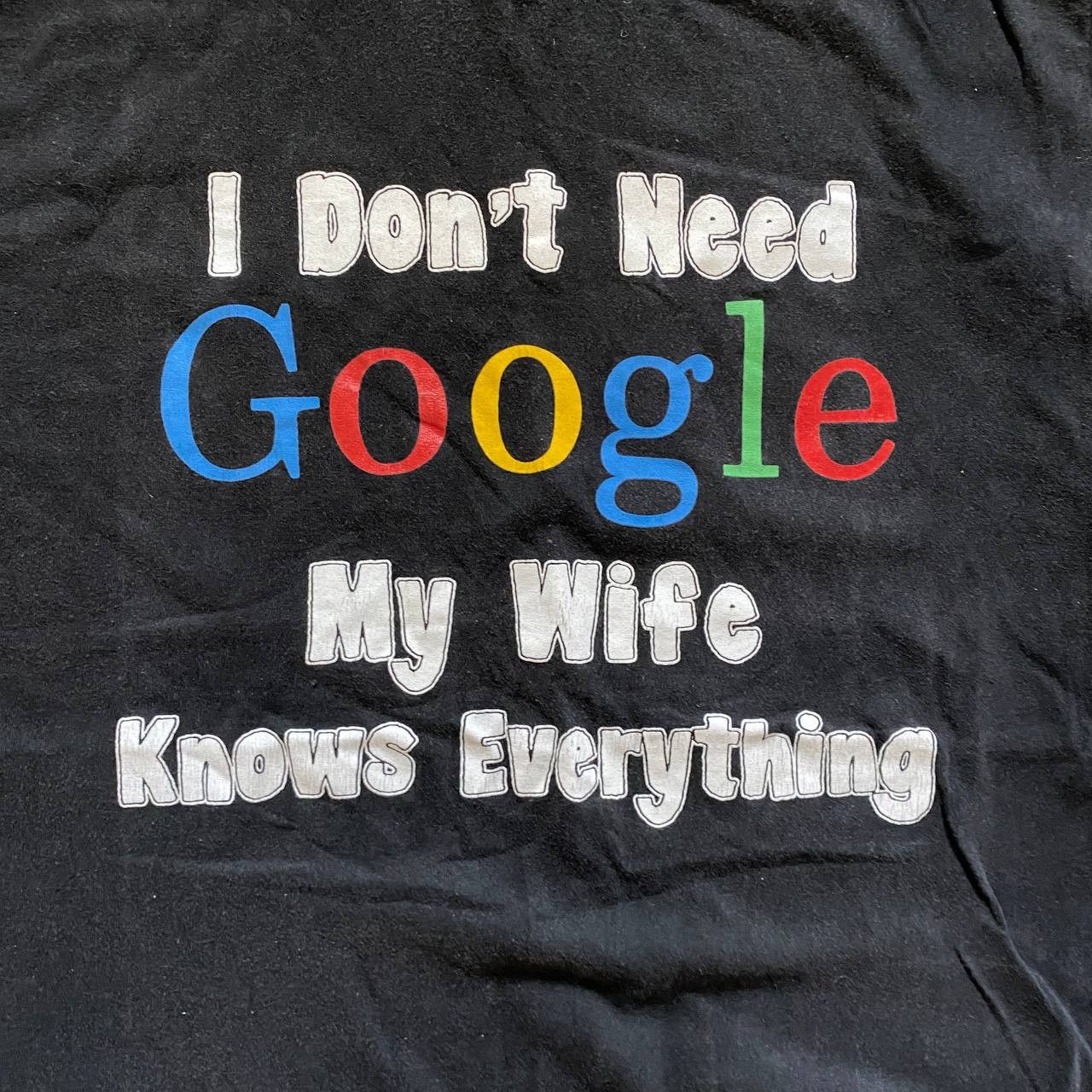 Vintage VINTAGE Y2K I DONT NEED GOOGLE HUMOR FADED T SHIRT 212 Size US L / EU 52-54 / 3 - 2 Thumbnail