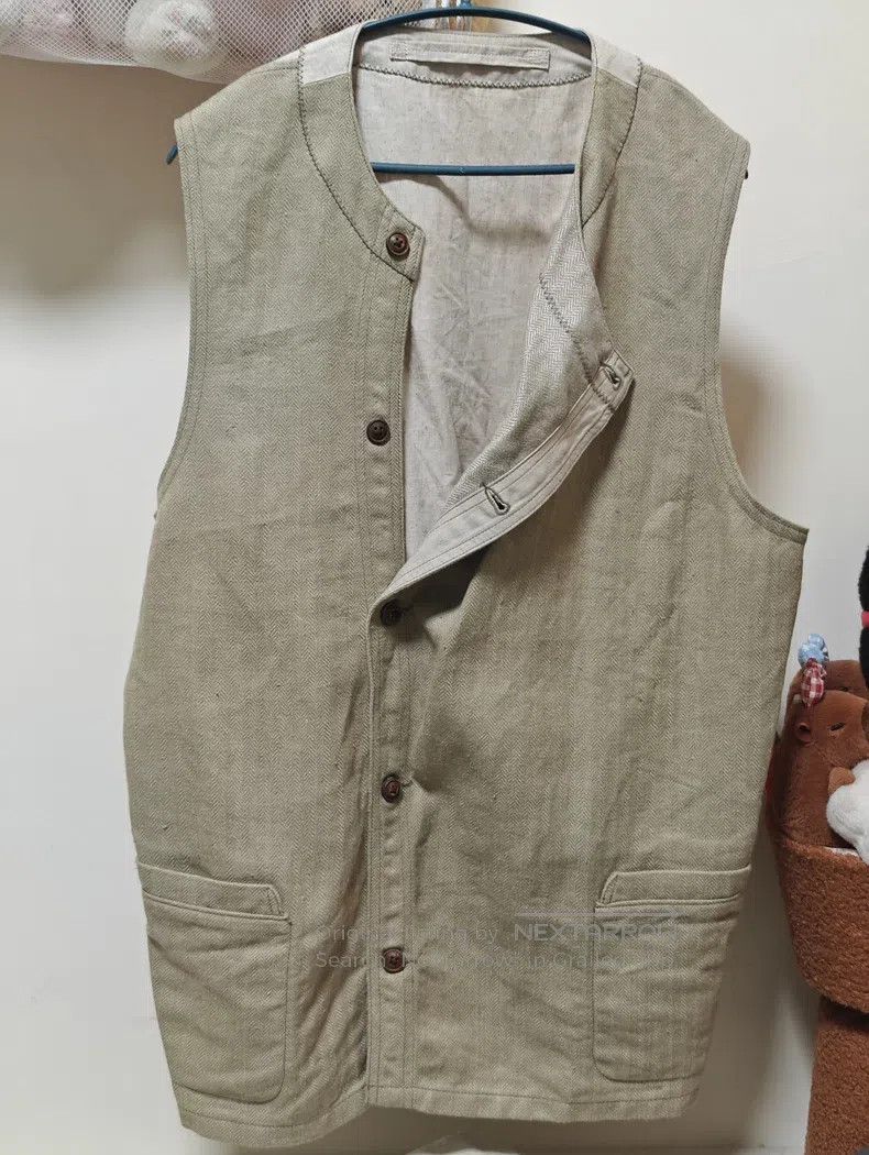 Nigel Cabourn Nigel Cabourn Linen Vest, Linen Material is Light and Brea Size US M / EU 48-50 / 2 - 1 Thumbnail