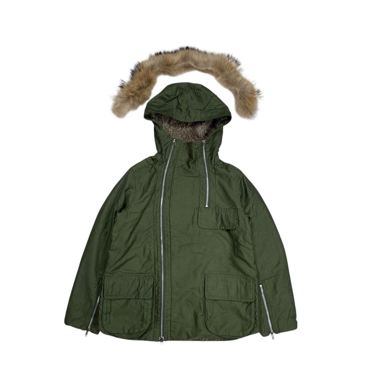 Issey Miyake Zucca Issey Miyake Fur Assymetric Two Way Zip Jacket Size US S / EU 44-46 / 1 - 8 Thumbnail