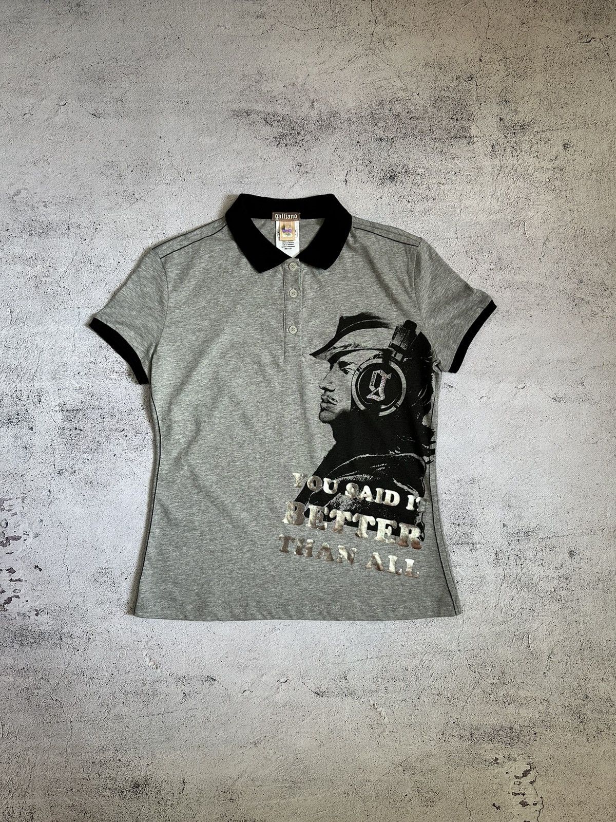 Designer Galliano Y2K Polo T Shirt Size S / US 4 / IT 40 - 1 Thumbnail