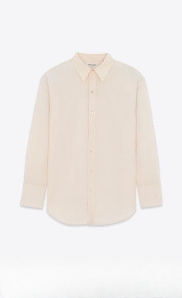 o1b1hav111025 788143 Oversized Shirt in Faille in Ivory