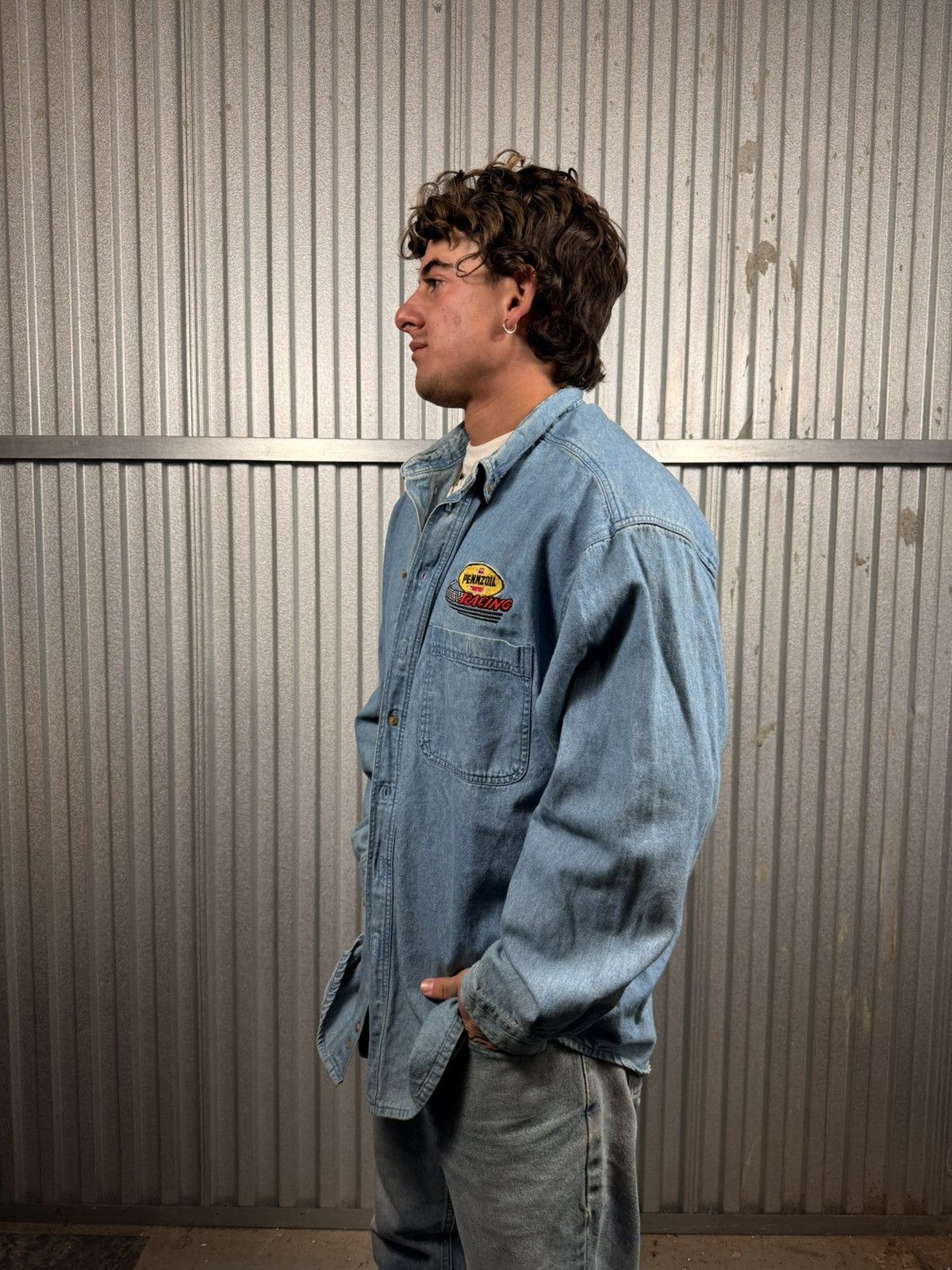 Other Vintage Urban North End Denim Button up Pennzoil Racing Size US XL / EU 56 / 4 - 3 Thumbnail